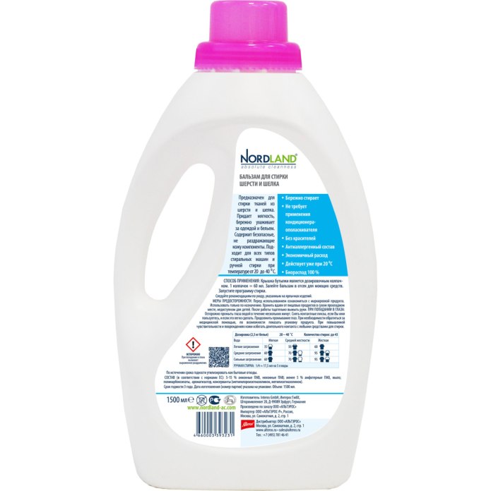 Nordland средство для стирки изделий из пуха