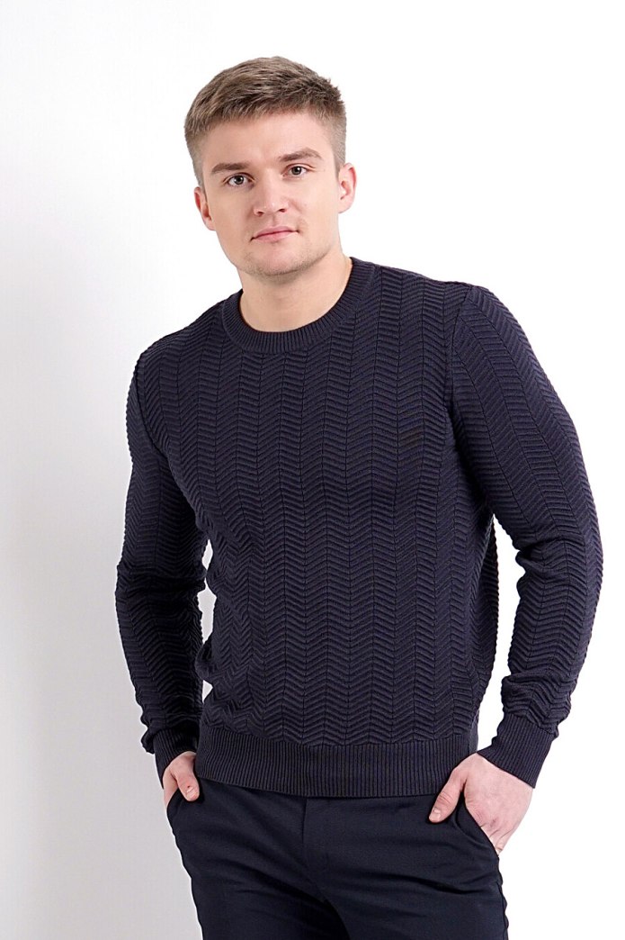 Джемпер Клевер мужской4029 с воротником