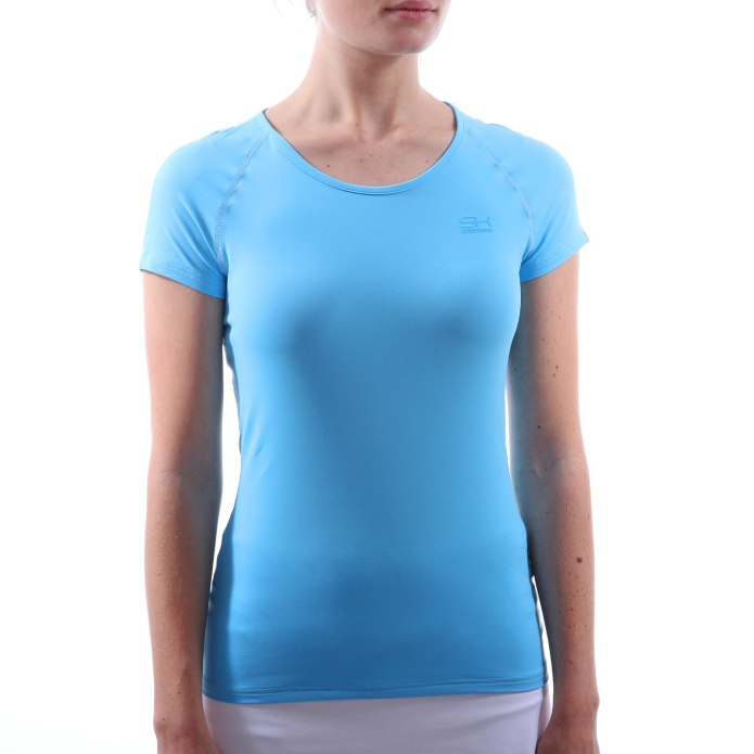 Голубая майка женская