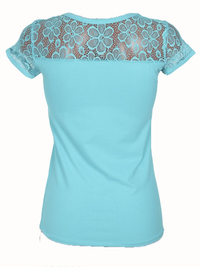 Женская футболка голубого цвета