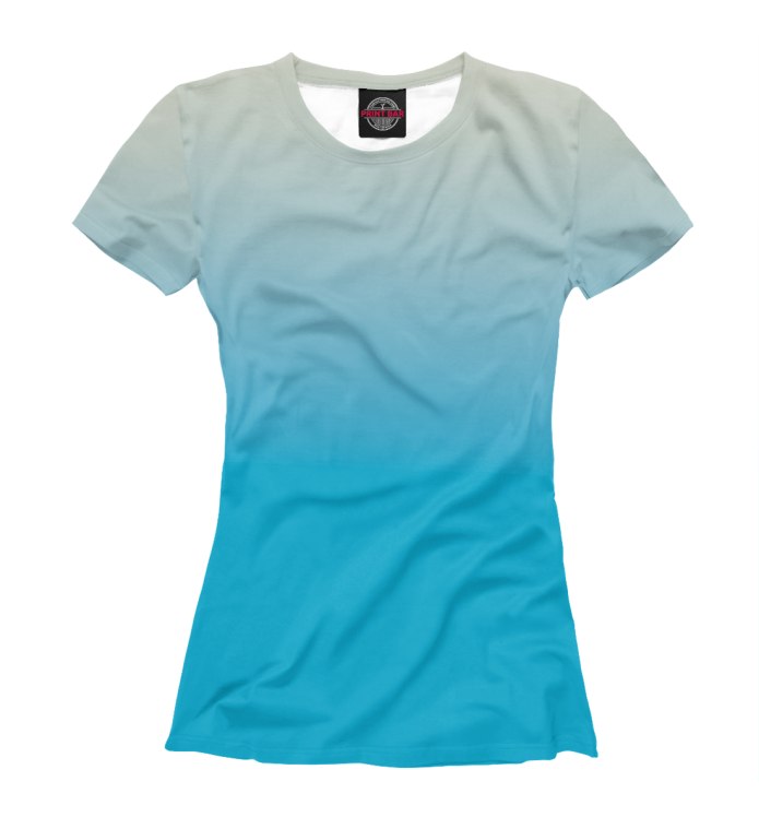 Голубая футболка красивая