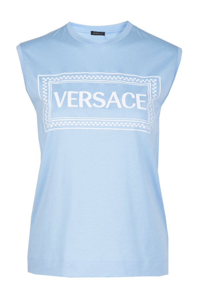 Майка Версаче голубая