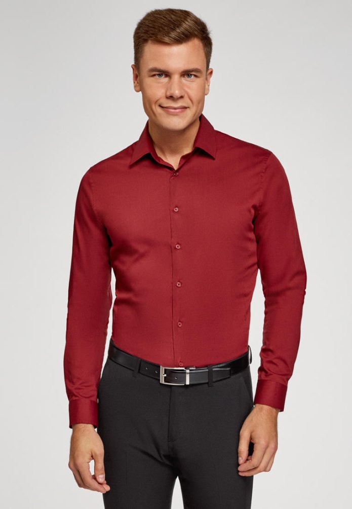 Бордовая рубашка Mexx