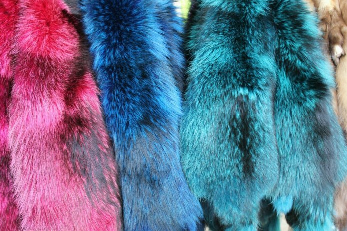 Шубки из цветных кусочков