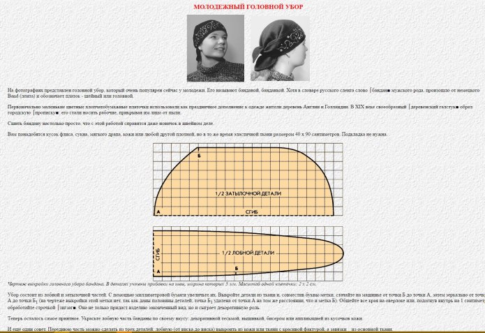 Выкройка Кепки Гаврош женская
