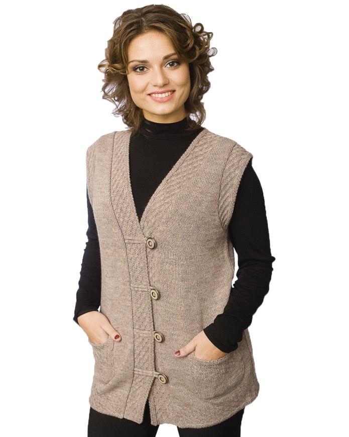 Женские жилеты из ткани