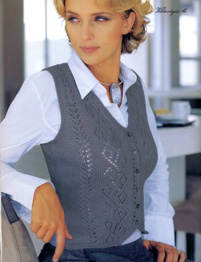 Оверсайз рубашка с жилеткой