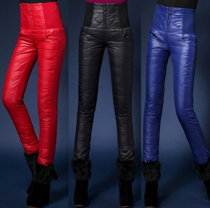 Модные зимние штаны женские