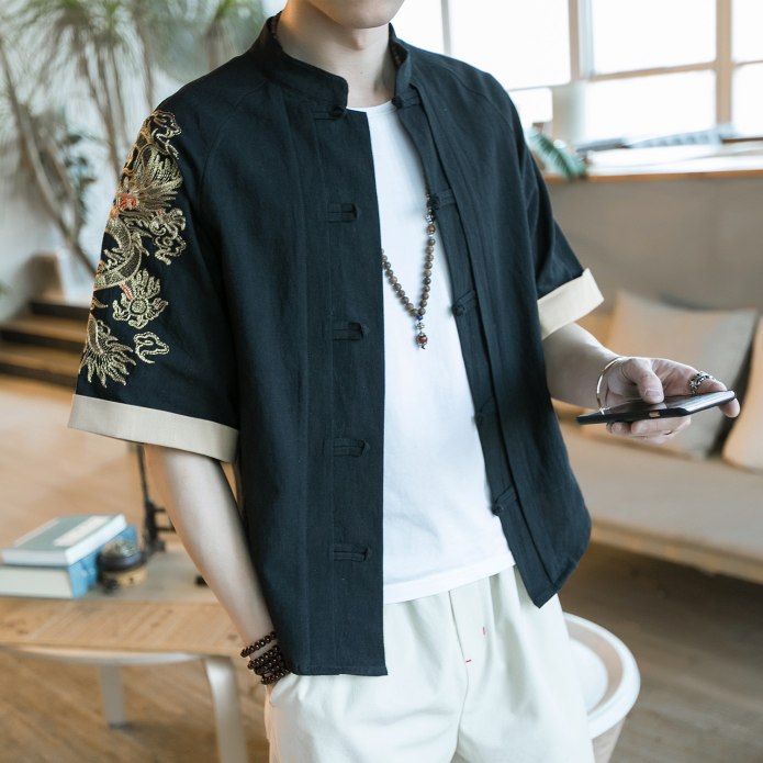 Рубашка в китайском стиле