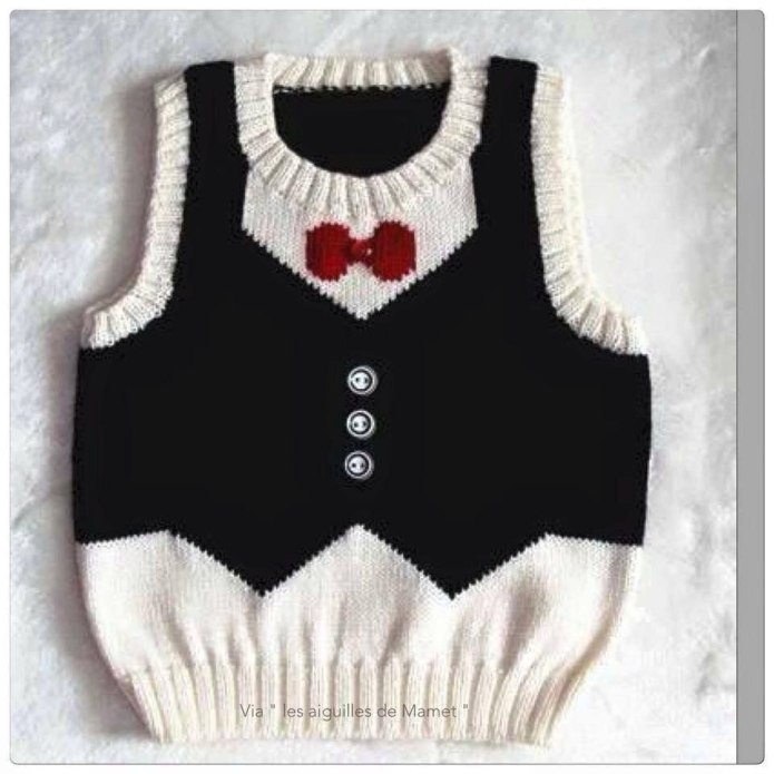 Жилет детский для мальчика вязаный