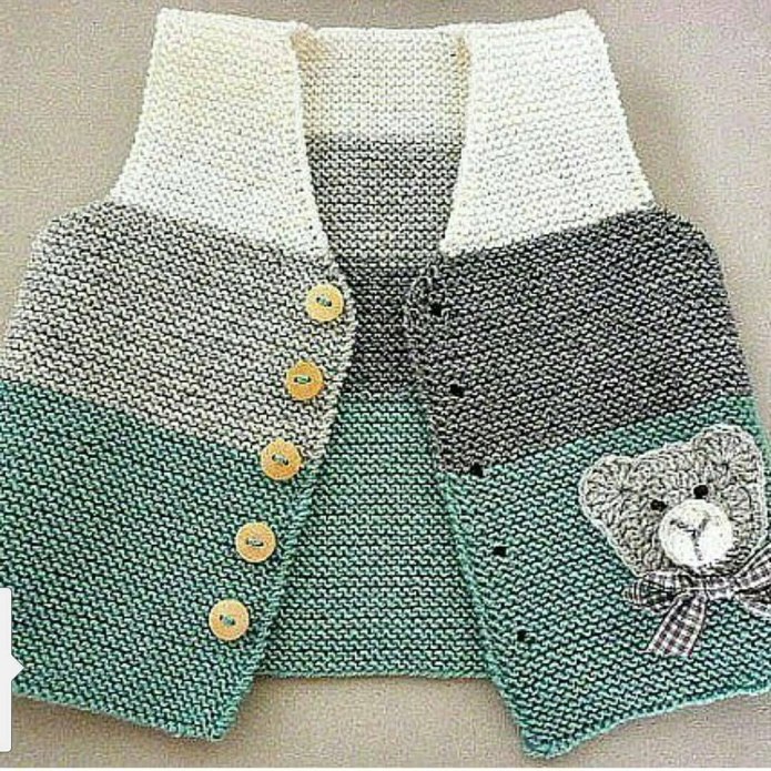 Жилетка для малыша спицами