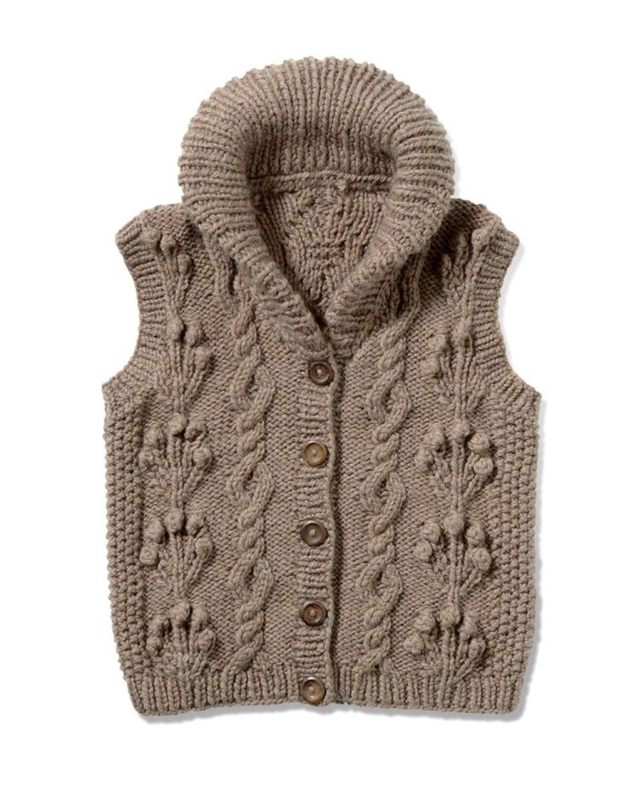 Жилетка детская вязаная