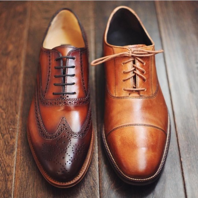 Формы мужских туфлей