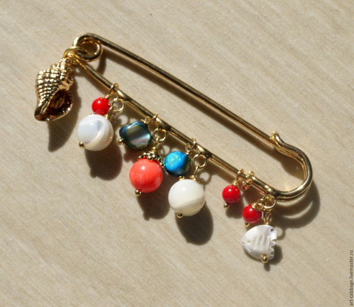 Булавка на одежде с изображением