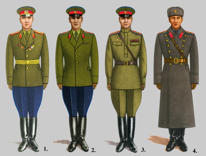 Военная форма Советской армии вид сбоку