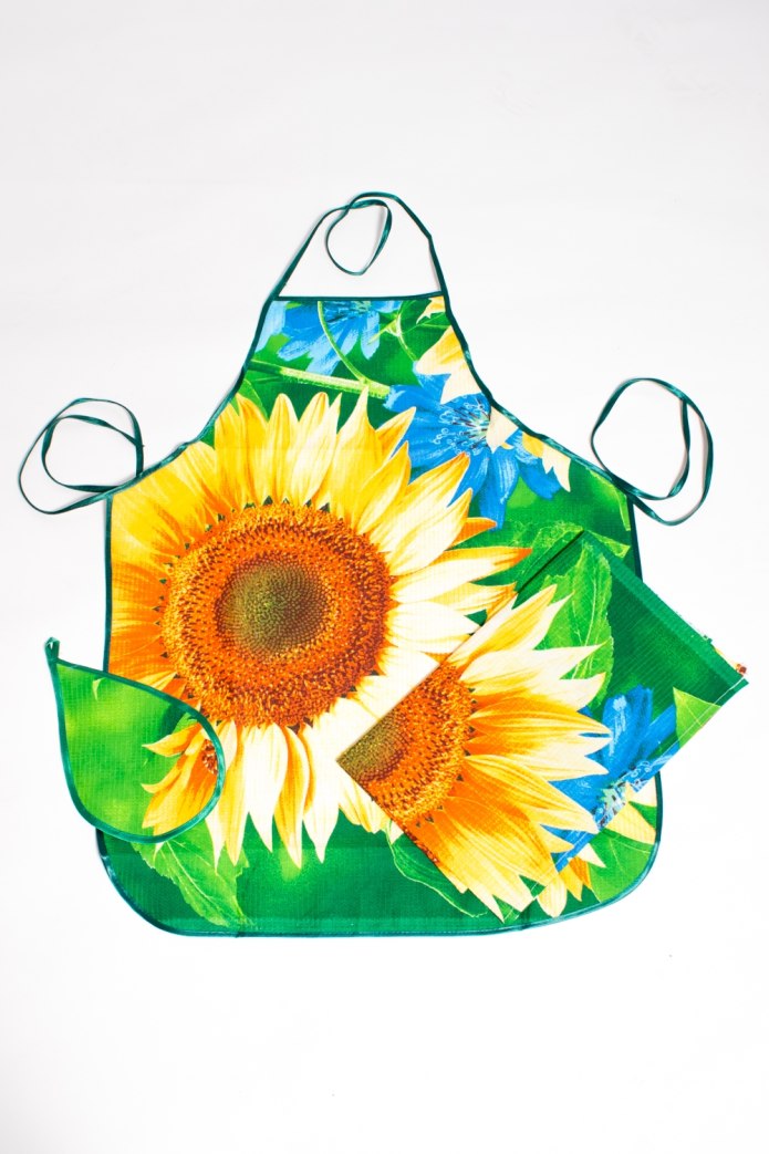 Прихватки для кухни в желто зеленом цвете