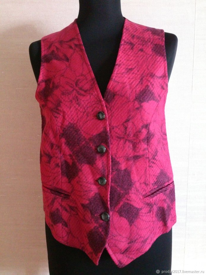 Жилет calamar мужской бордовый