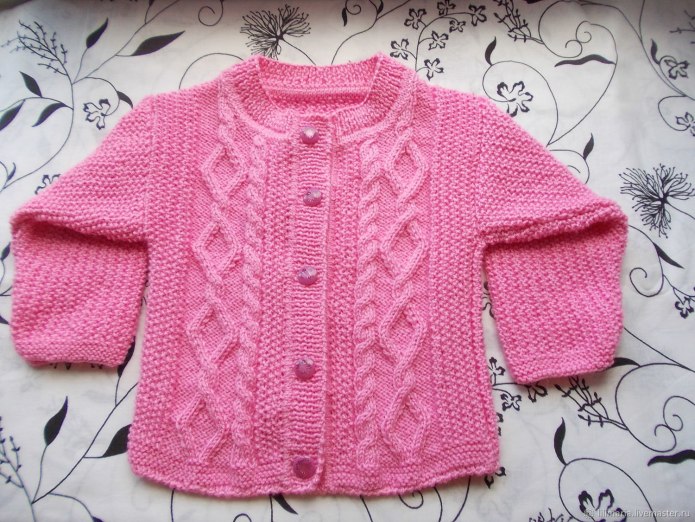 Вязаный кардиган для девочки