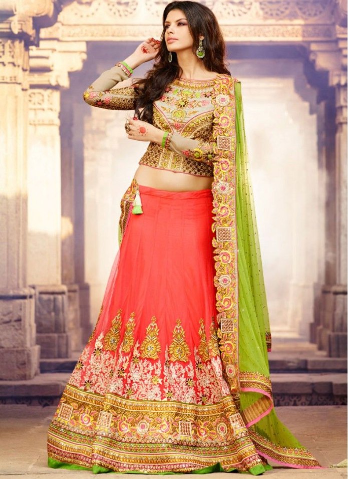 Лехенга Чоли жёлтый