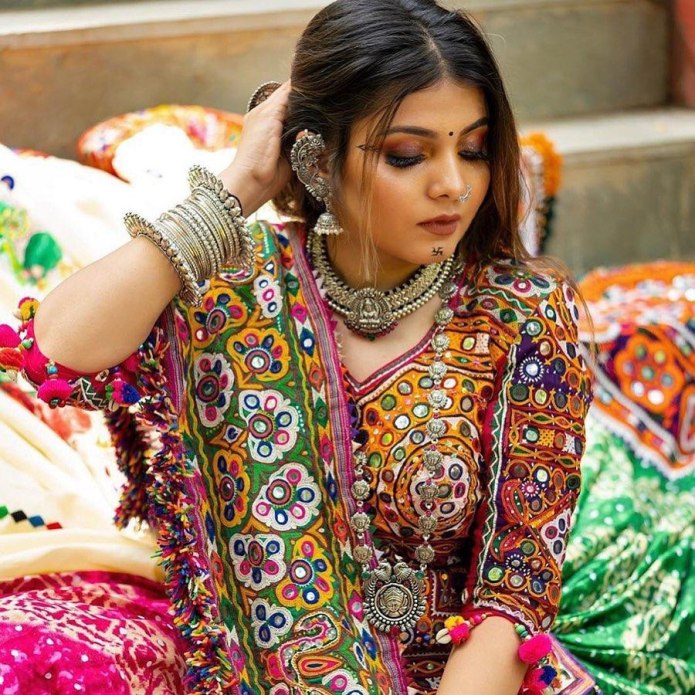 Индийская юбка Сари дупатта