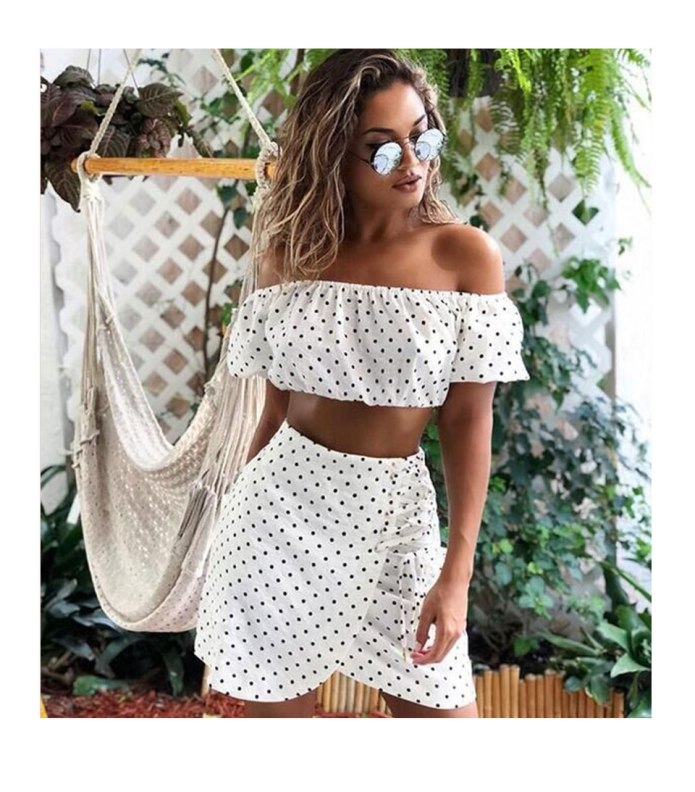 Юбка с топом комплект летние