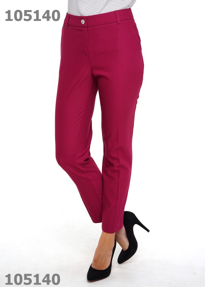 Брюки малинового цвета женские