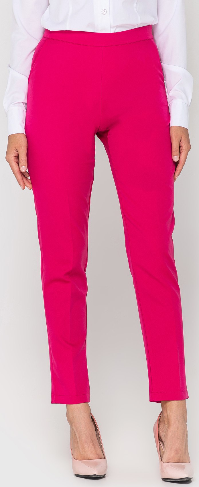 Широкие штаны женские малиновые