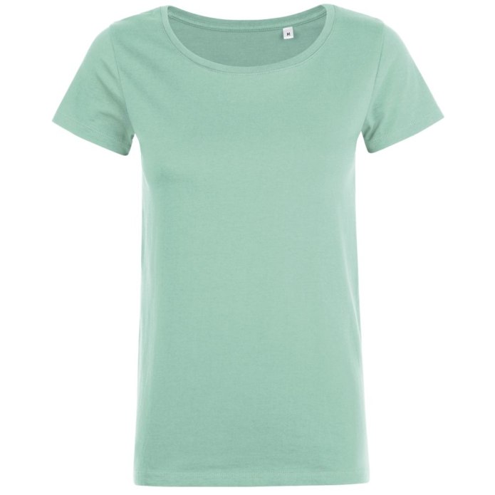 Футболка женская мятная с принтом