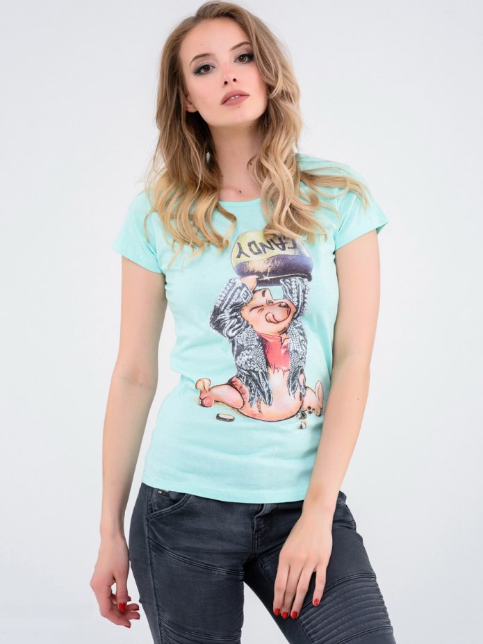 Футболка мятного цвета мужская