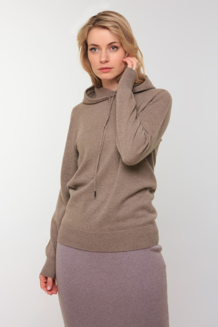 Джемпер с капюшоном Taifun кашемир