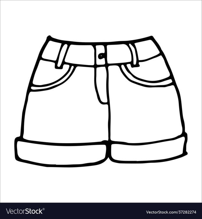 Шорты раскраска для детей