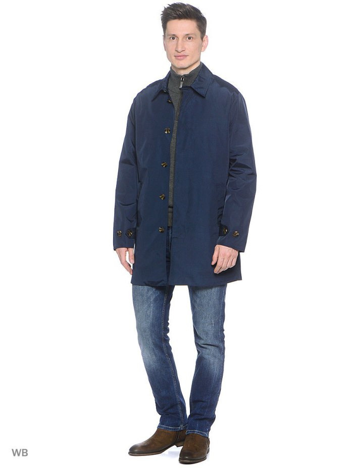 Двубортный тренч мужской