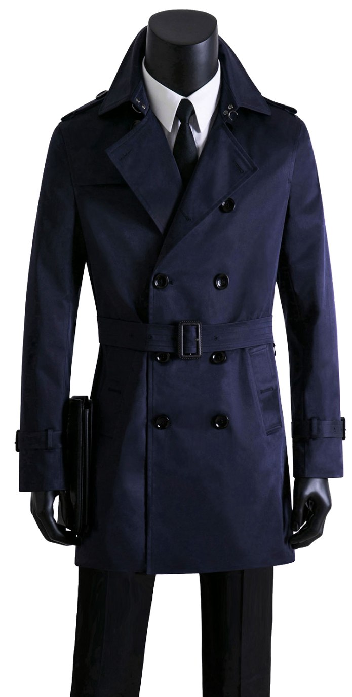 Тренч мужской однобортный