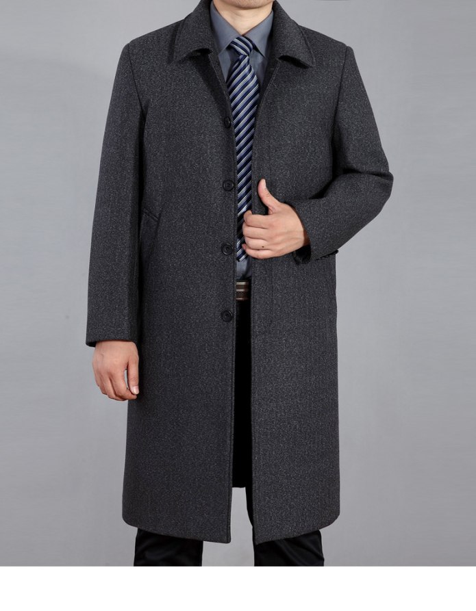 Зимнее мужское длинное пальто Burberry