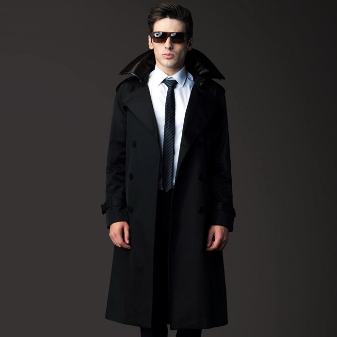 Синий плащ мужской