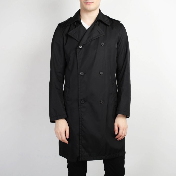 Утепленный плащ мужской