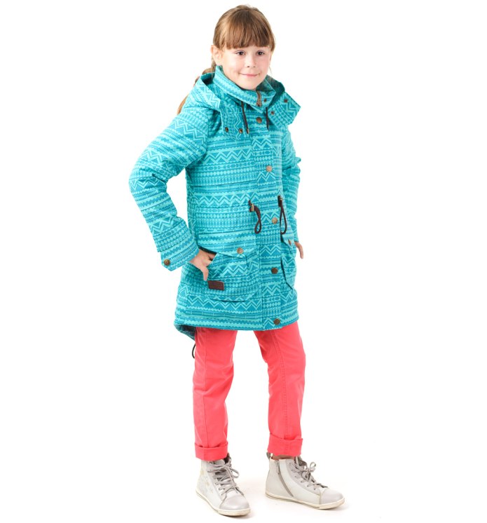 43п-17в парка д/д "Кристина" принт бирюзовый р.152-80