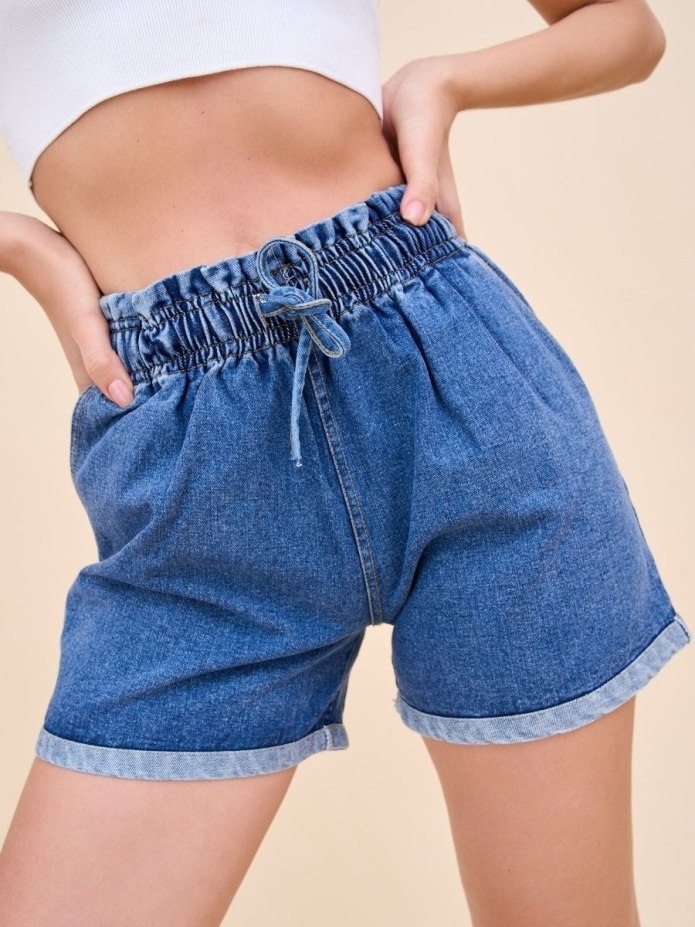 Шорты женские голубой