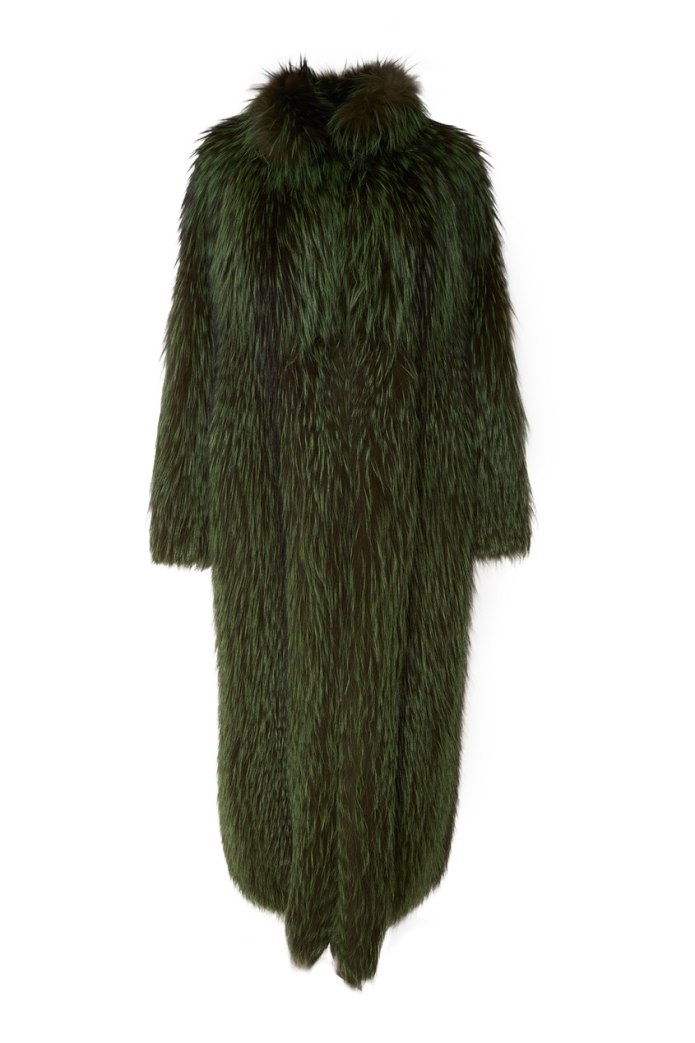 Зеленая шуба Mango