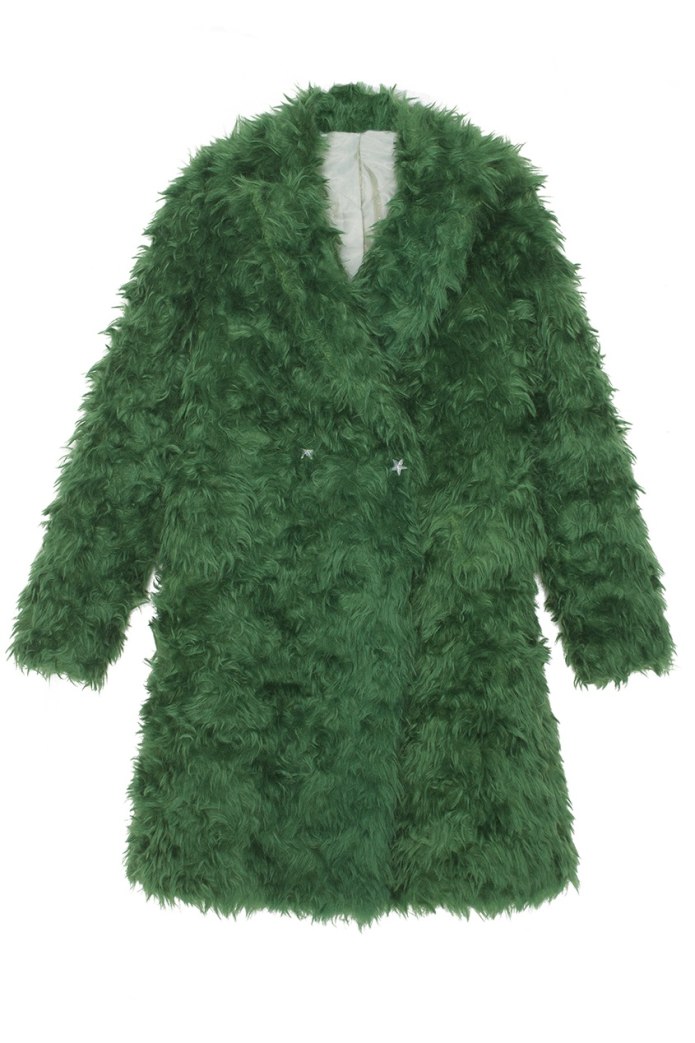 Шуба зеленая Topshop