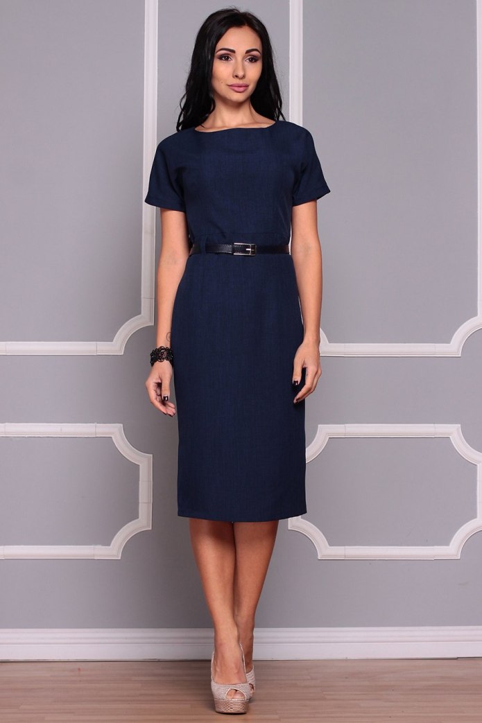 Платье Оджи голубое голубое