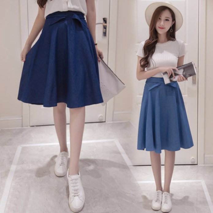 Длинные юбки корейский стиль