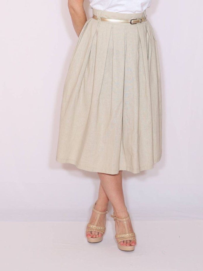 Льняная юбка Zara женская миди