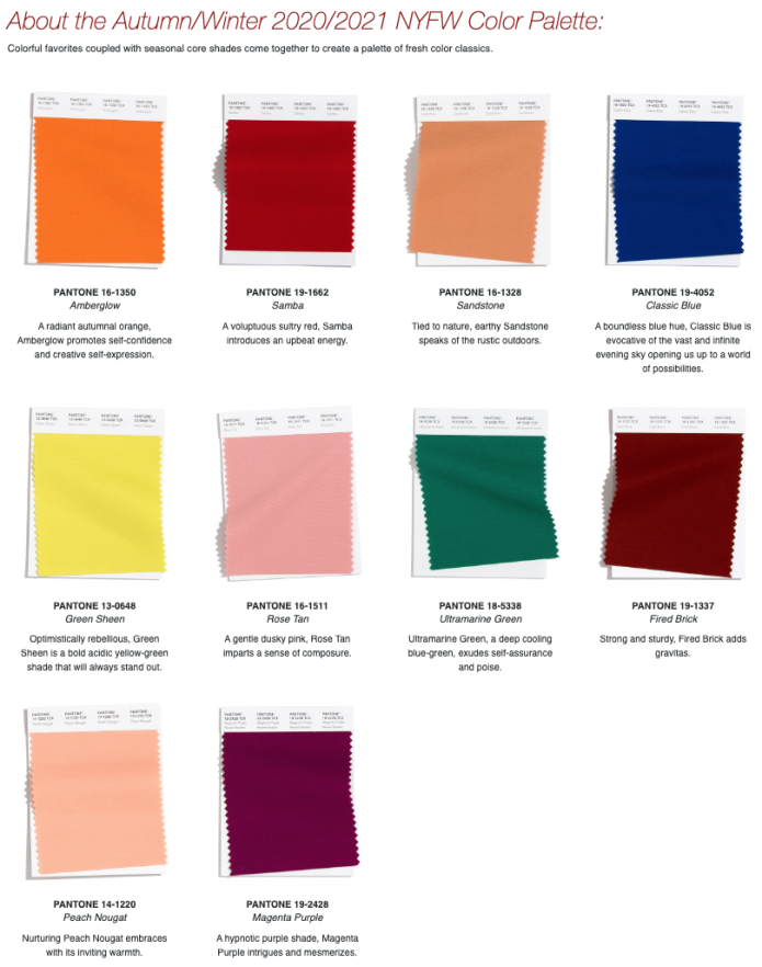 Цвет пантон 2020 2021