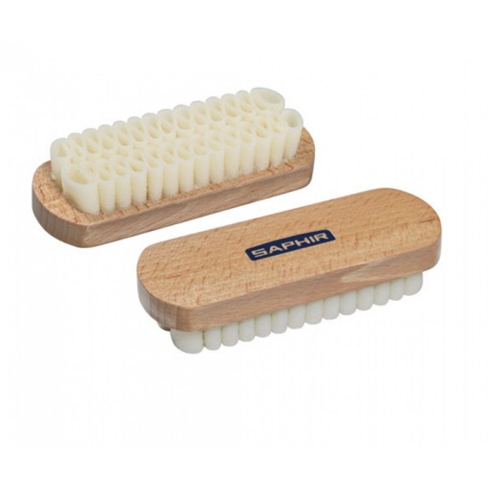 Щетка для замши большая, светлая колодка, 12см.(дерево/каучук)