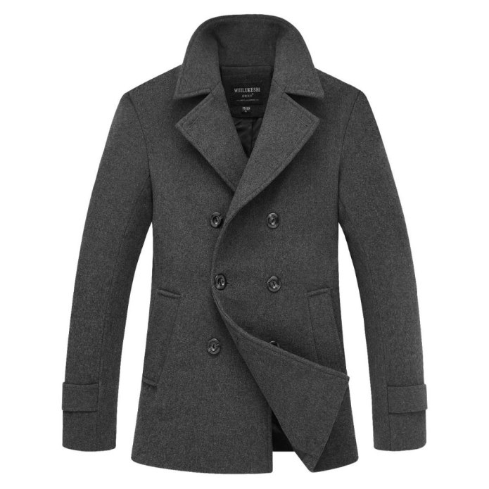 Wool Blend Coat пальто мужское