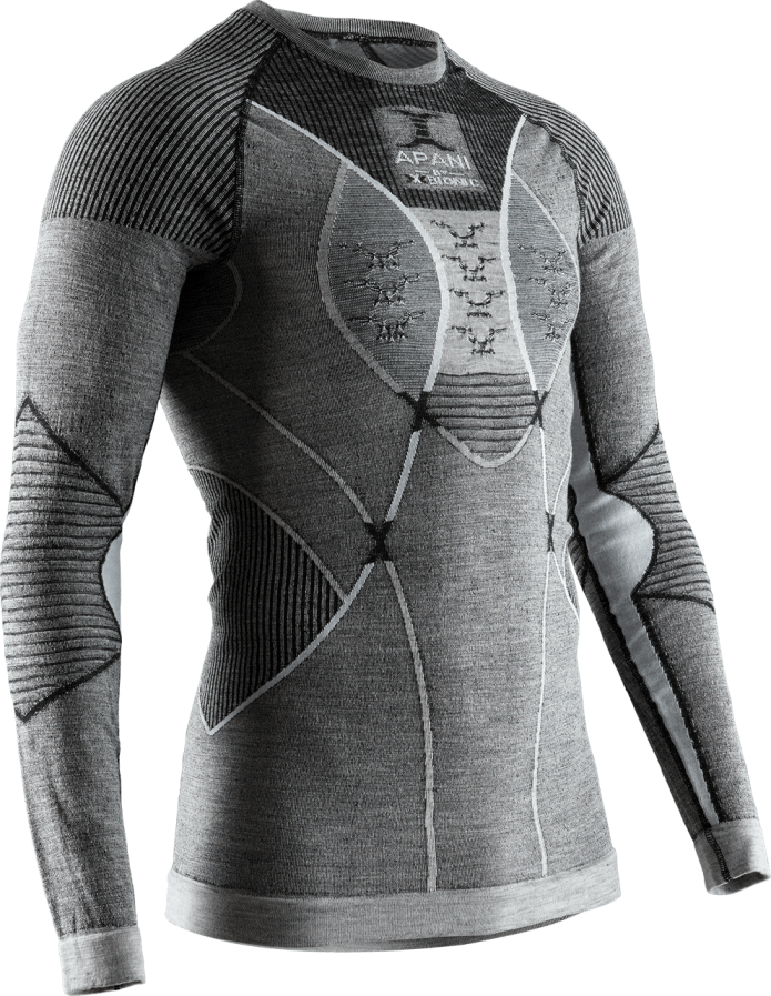 Термобелье x-Bionic рубашка Apani 4.0 Merino men b080 Black/Grey/Orange