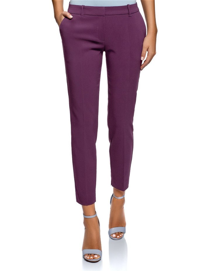 Фиолетовые брюки трикотажные