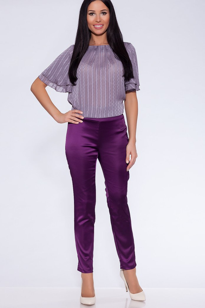 Юбка брюки лавандового цвета