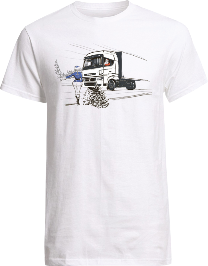 Футболка КАМАЗ "1969 год" св.серый (50 размер)